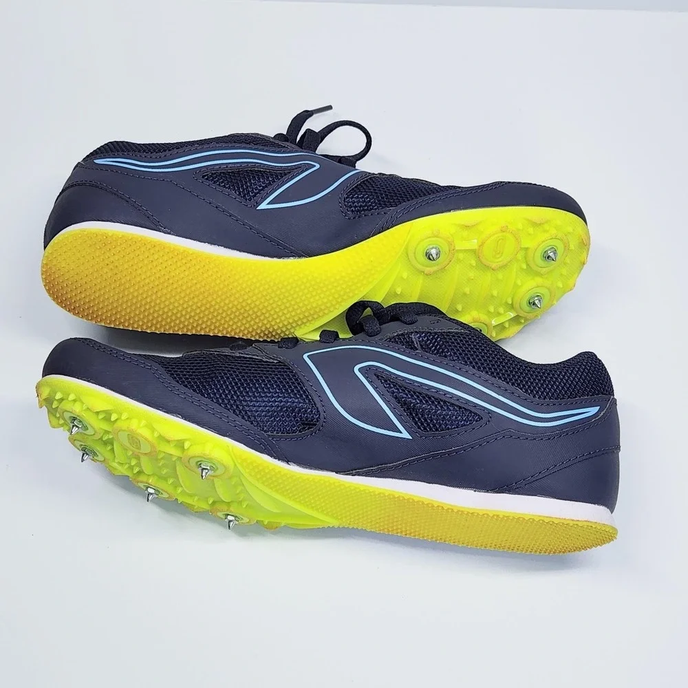Kalenji AT Start Shoes Womens Size 8 Navy Track Spikes Racing Athletic